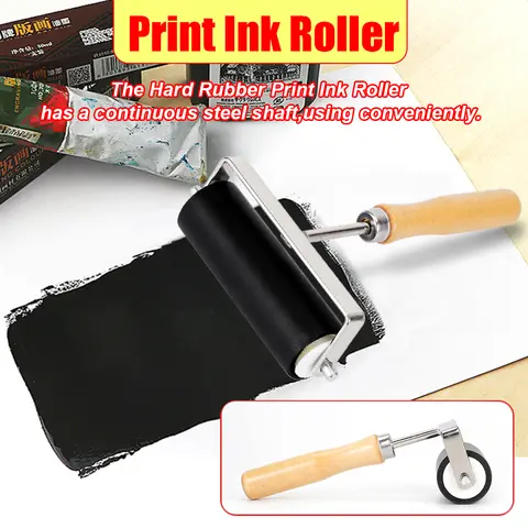 3 ขนาด 5/10/15 ซม.ยาง Brayer Roller Handmade Professional ภาพวาดลูกกลิ้งปั๊มหมึกคู่มือ Graffiti Art การพิมพ์เครื่องมือ