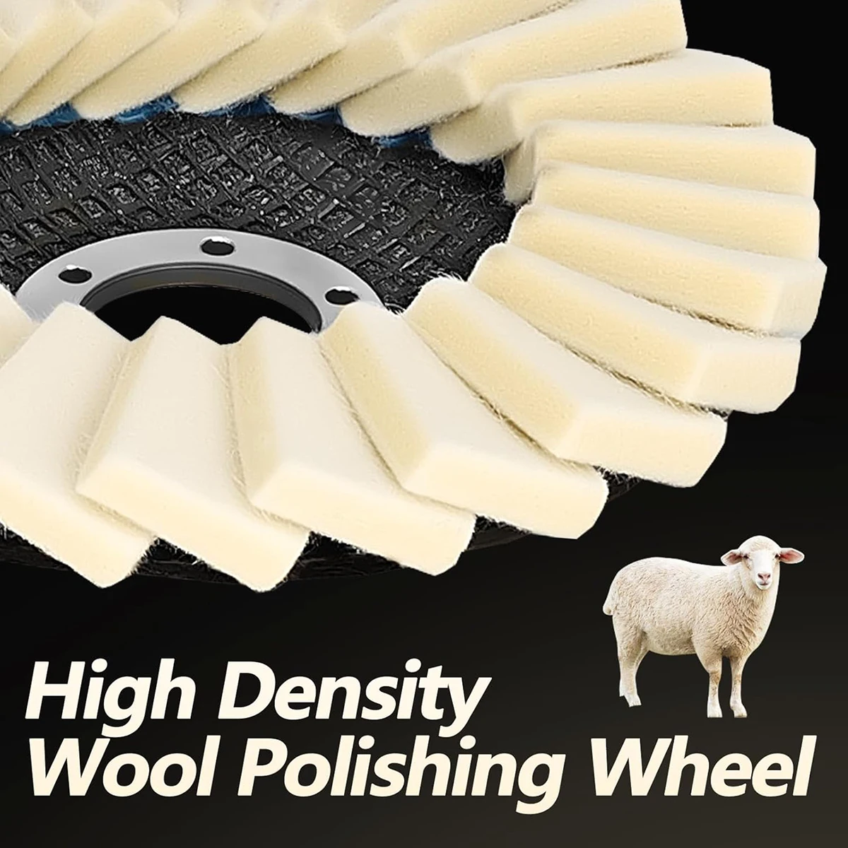 Rueda de pulido de 1x5 pulgadas, disco de fieltro de lana de 125mm, almohadilla para pulir, amoladora angular, almohadillas pulidoras redondas, pulido de encerado de Metal