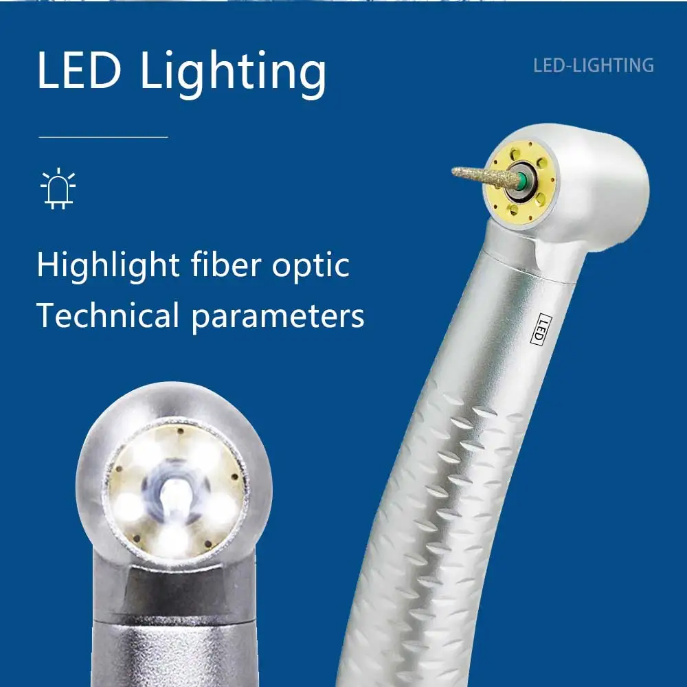 Dental High Speed 5 LED 2holes /4 Hole Handpiece Air Turbine Cartridge Rotor Water Sprays Dentistry Tools