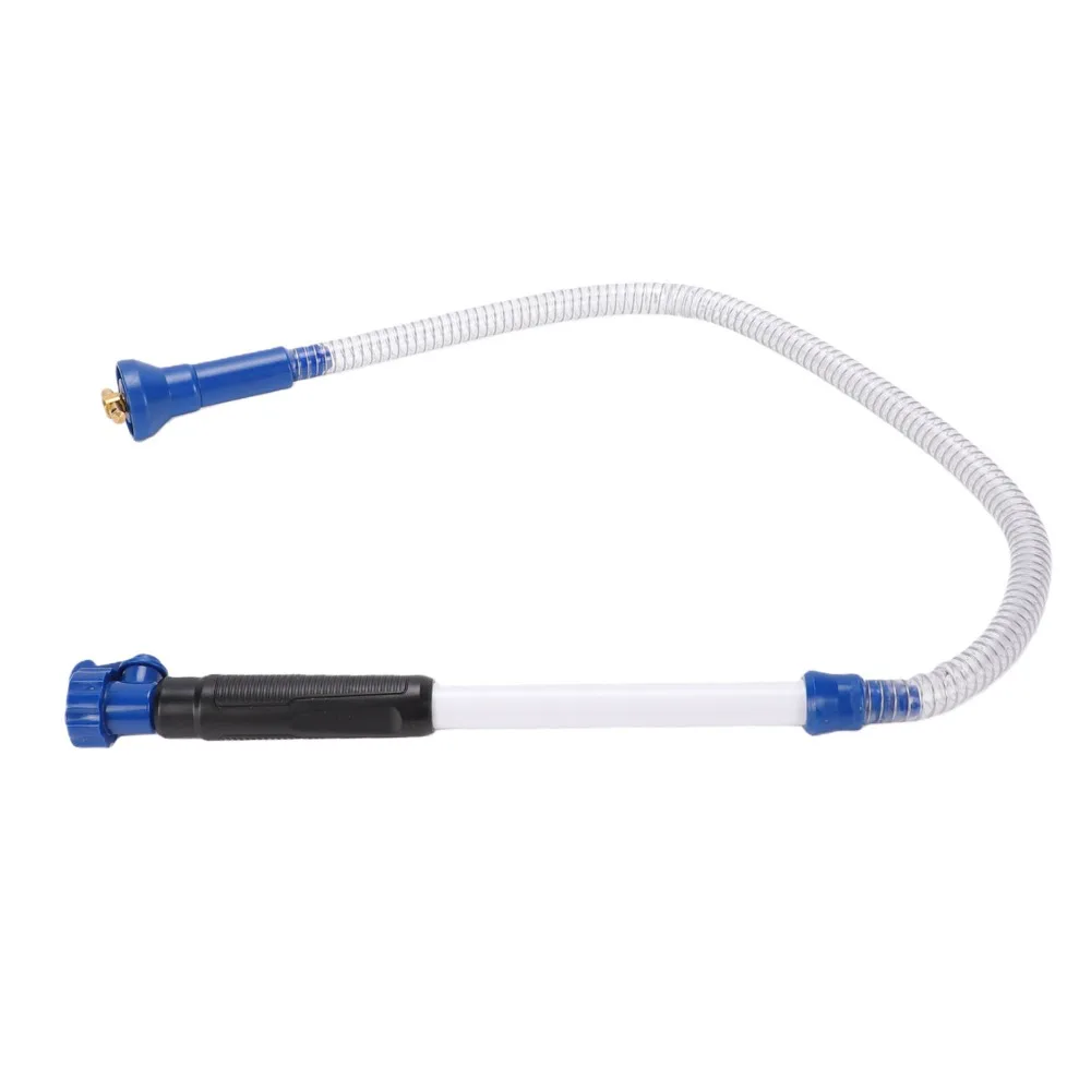 48 Inch Length RV Cleaning Wand Ball Valve Switch 360 Rotating Nozzle Black Tank Cleaning Wand 3/4 Inch Inlet Thread