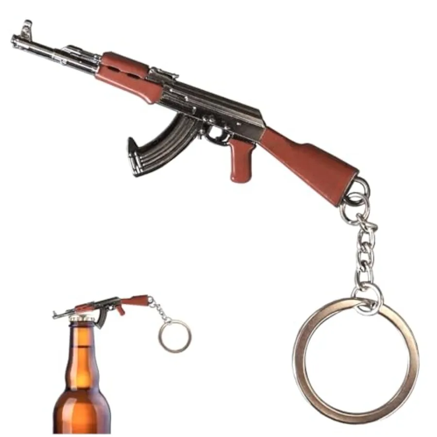 

AK-47 Keychain Bottle Openers for Outdoor Campaign Bar Restaurant Portable Wine Opener Best Gt for Men Soldier