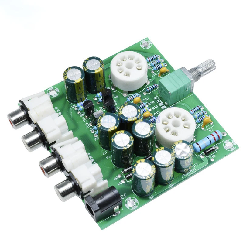 Newest 6J1 Tube Preamp Amplifier Board Pre-Amp Headphone Amp 6J1 Valve Preamp Bile Buffer Diy Kits(6J1 Tube Preamp Amplifier Boa