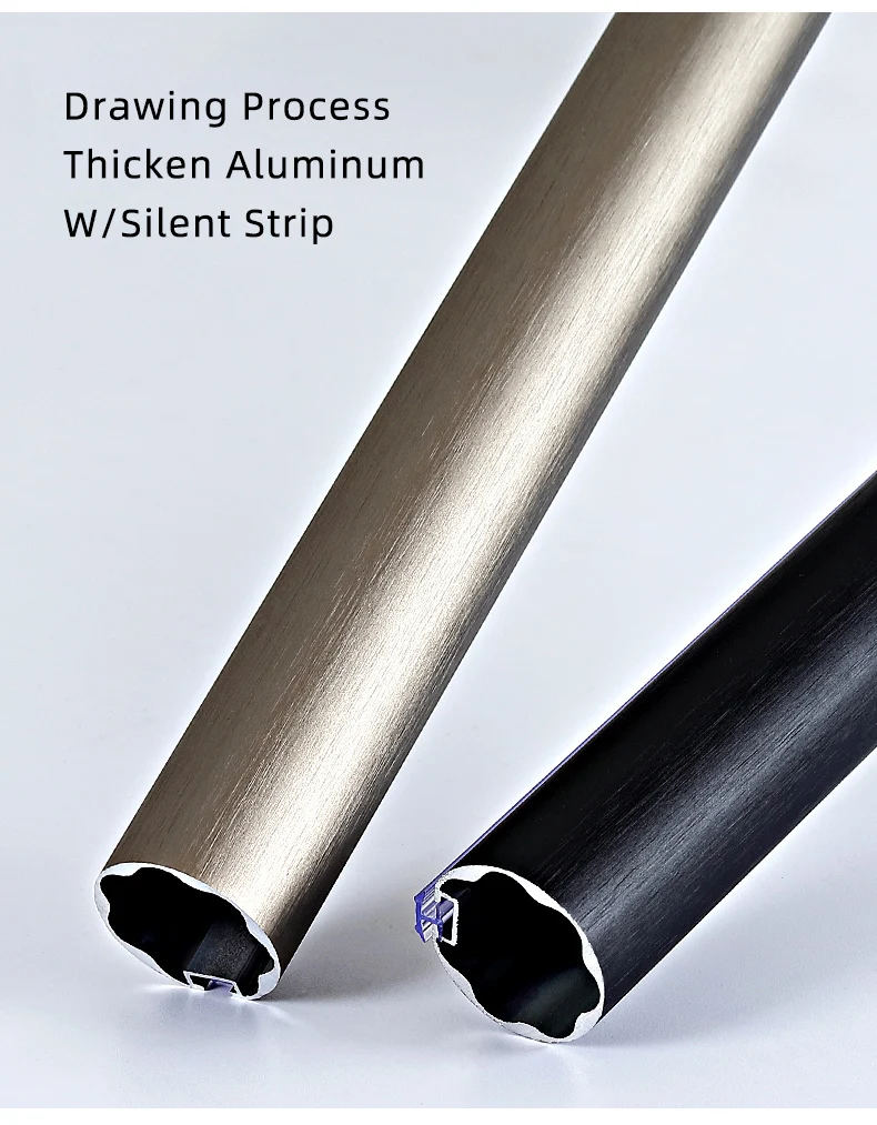 Modern Easy-to-Use Roman Rod Alloy Aluminum Material Living Room Window Decorative Curtain Pole Metal Curtain Accessories