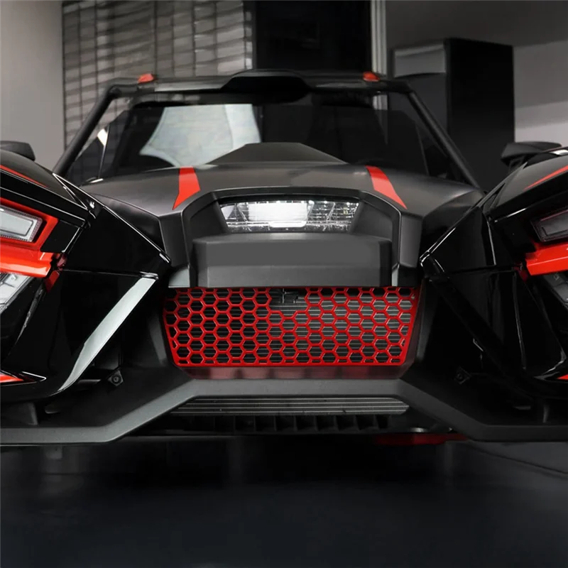 

A77Q-Front Bumper Center Grille Cover Honeycomb Trim For Polaris Slingshot SL LE R S SLR 2015-2024 Accessories