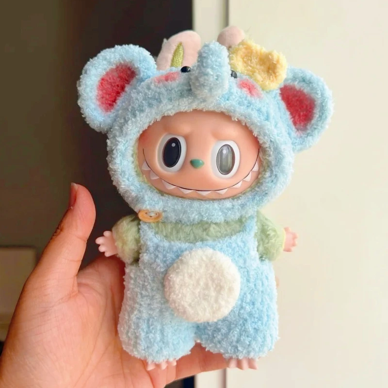 

Плюшевые наряды с героями мультфильмов для 3.0 Labubu, милый слон, мышь, одежда с клубничным медведем, аксессуары на тему животных, детский рождественский подарок