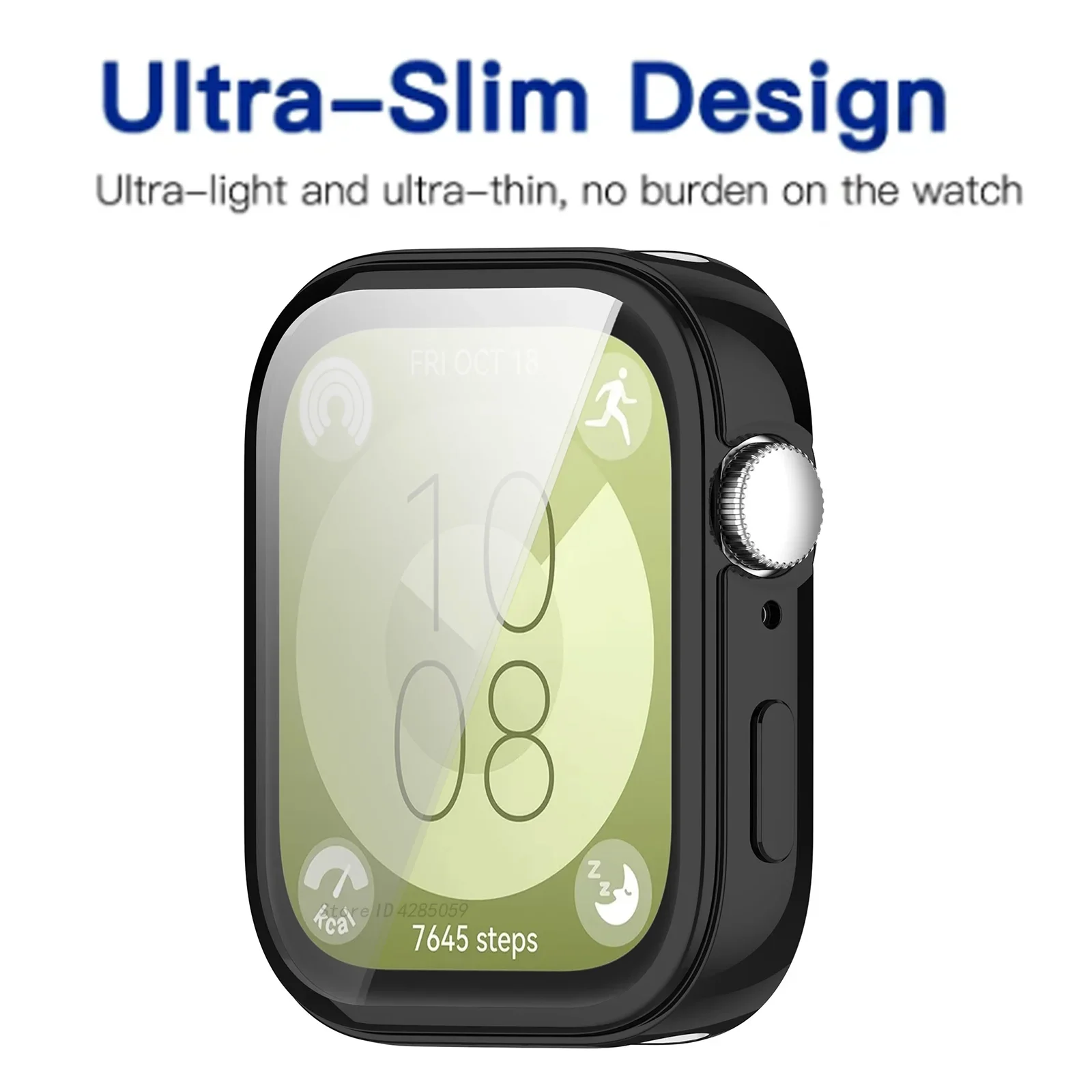 TPU-Schutzhülle für Huawei Watch Fit 3, vollständige Abdeckung, schützende Stoßstangenabdeckung für Huawei Fit 3, Displayschutzfolie, Zubehör