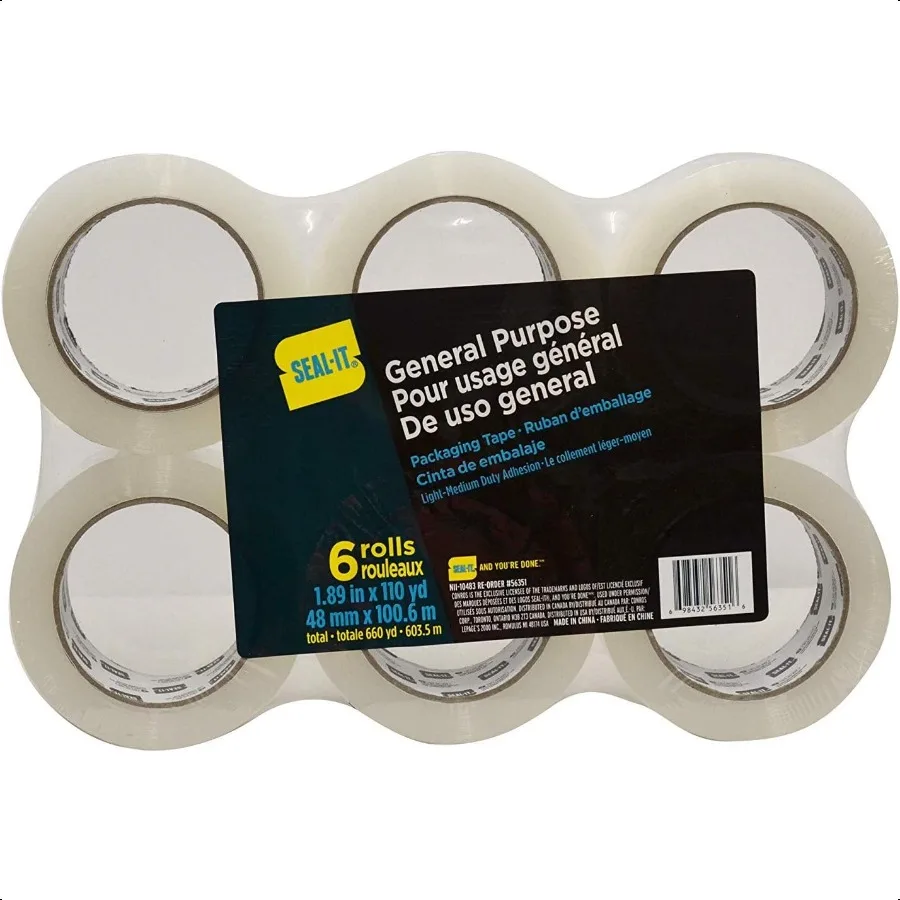 

Le Page Seal It Универсальная лента 1,88 x 109,4 ярда, 6 шт. 56351. Прозрачный