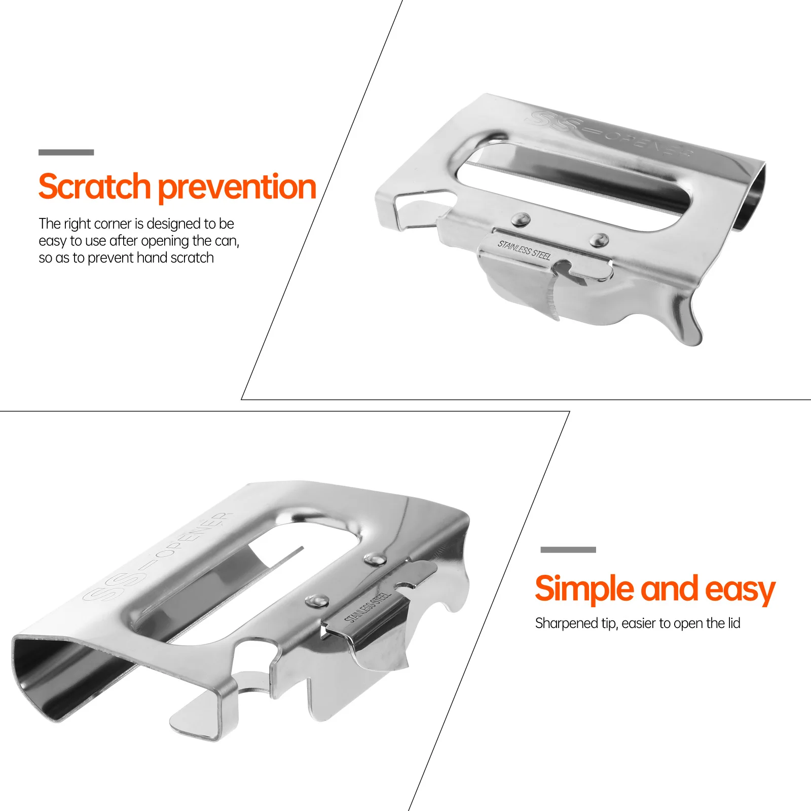 

Multifunctional Can Opener Stainless Steel Beer Bottle Opener Portable Lightweight for Camping Hiking Kitchen Gadgets