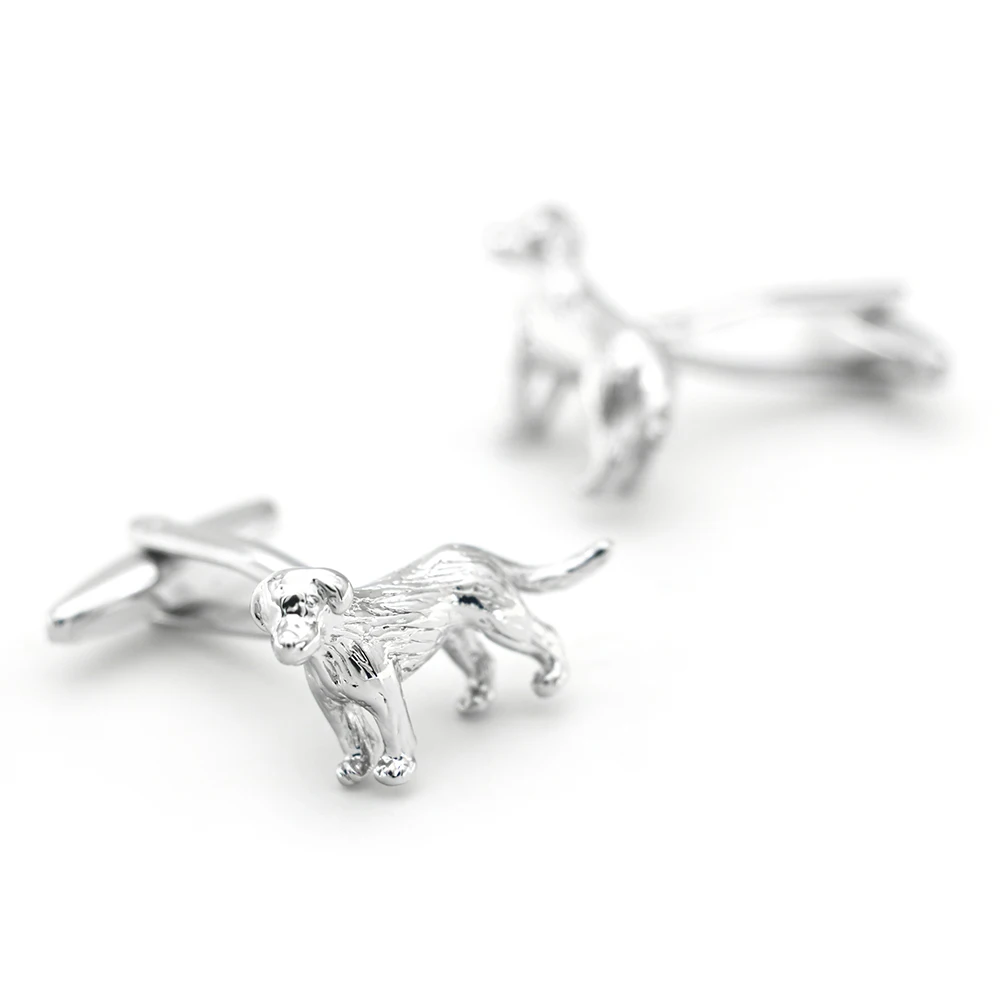 iGame Pet Dog Cuff Links Quality Brass Material Silver Color Labrador Design Cufflinks Wholesale & Retail