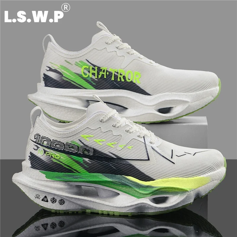 Zapatillas deportivas informales para hombre, zapatillas de correr con diseño calado, zapatillas de correr de malla con estampado de grafiti de moda, zapatillas deportivas de suela gruesa con alta elasticidad y capacidad de absorción de impactos, zapatillas de maratón antideslizantes y resistentes al desgaste, zapatillas deportivas para uso diario, viajes y actividades al aire libre, zapatillas de moda multicolores para parejas.