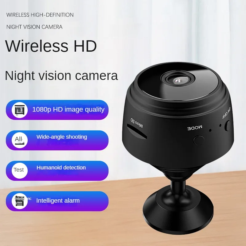 Mini caméra de surveillance sans fil Full HD 1080p, vision nocturne, détection de mouvement, vision à distance, vision à distance DVR