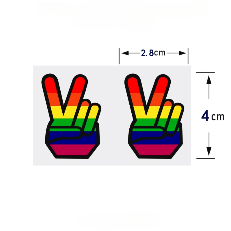 1PC Rainbow Yeah Gesture Bicycle Frame Stickers Waterproof Road Bike MTB Top Tube Helmet Decoration Motorcycle Vinyl Decals