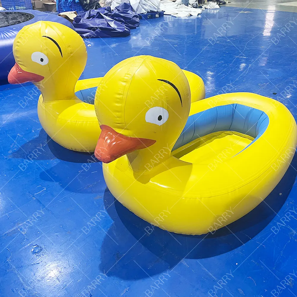 

Factory From Guangzhou Wholesale PVC Inflatable Animal Floating Duck Boat Inflatable Water Float for Kids