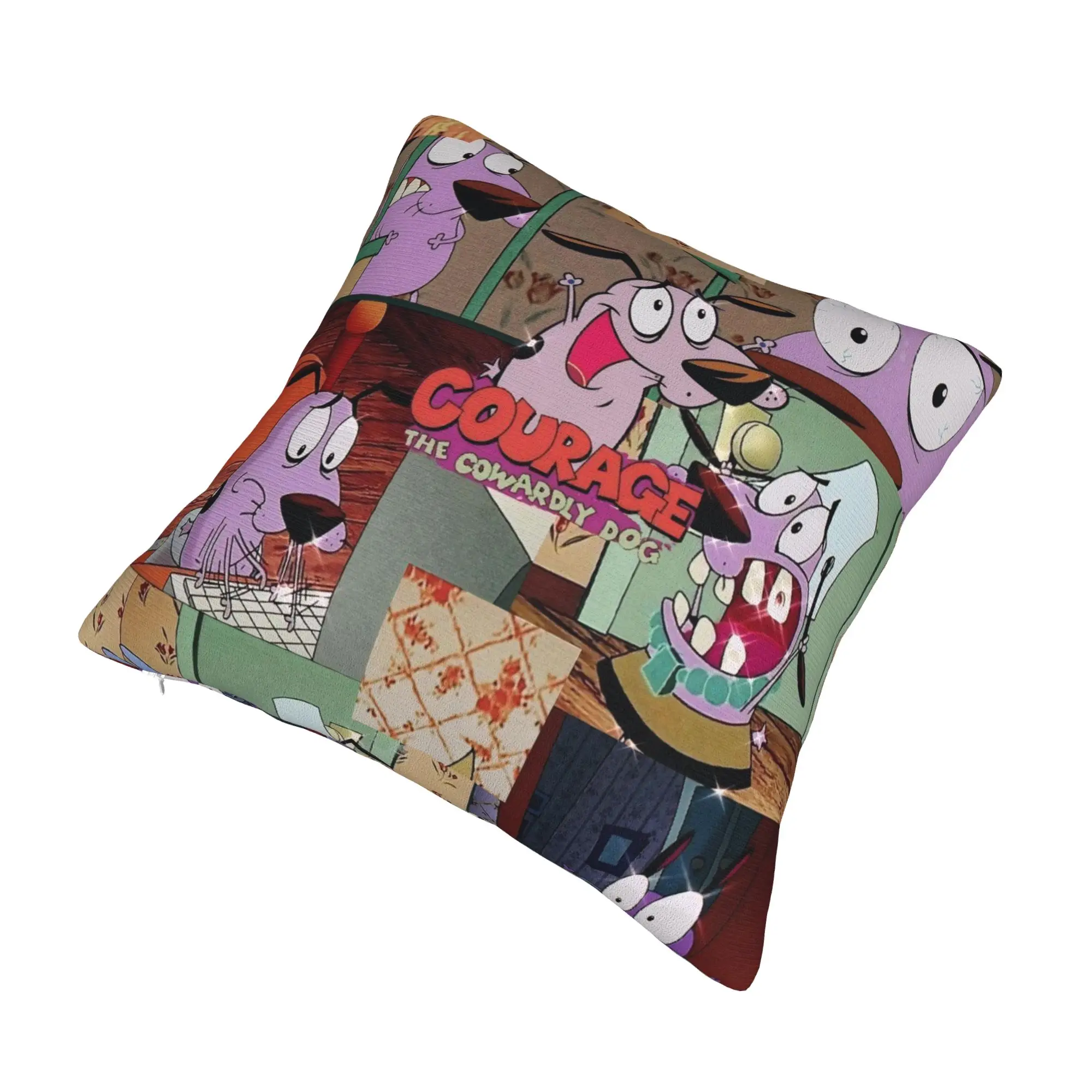 Courage the Cowardly Dog-D Pillowcases Product Printing Cushion Cover Gift  Throw Pillow Case Cover Home Multi-Size