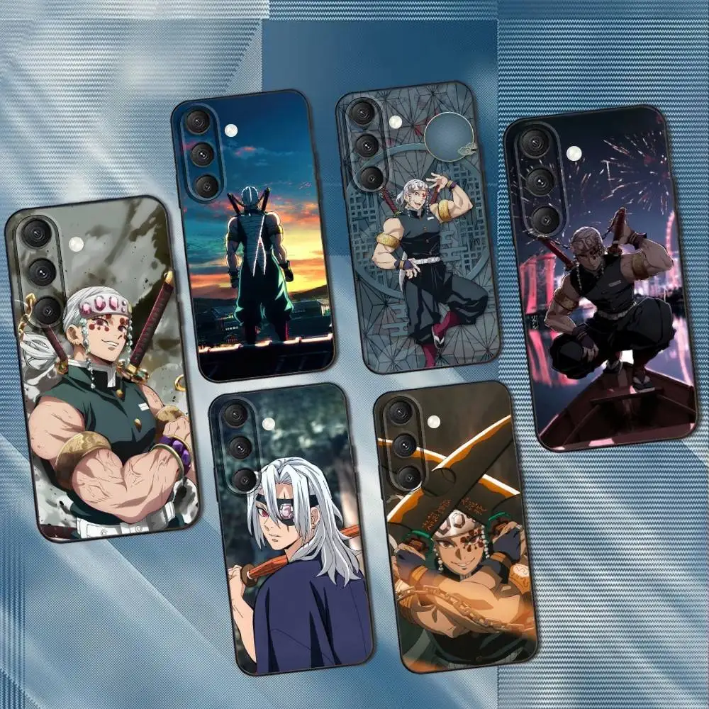 

T-TengenS U-Uzui-S Anime Phone Case For Samsung S 25,S24,S23,S22,S21,S20,S10,Ultra,Plus,Lite,FE,Soft Silicone Black Cover