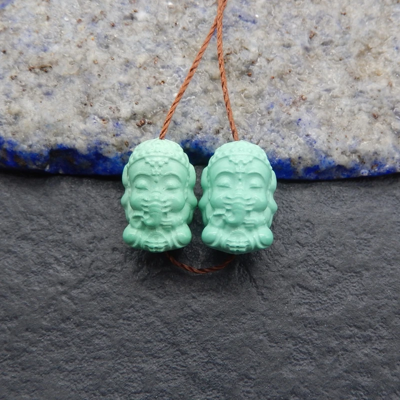 

B&F Turquoise Stone Beads, Handmade Natural stones beads, Polished Stones for jewelry Making Supplies