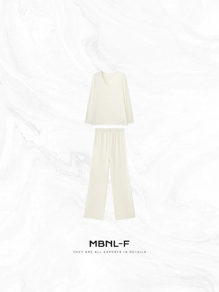 

Комплект из двух предметов MBNLF: свитшот с V-образным вырезом и брюки для женщин, модный повседневный костюм для зимнего сезона