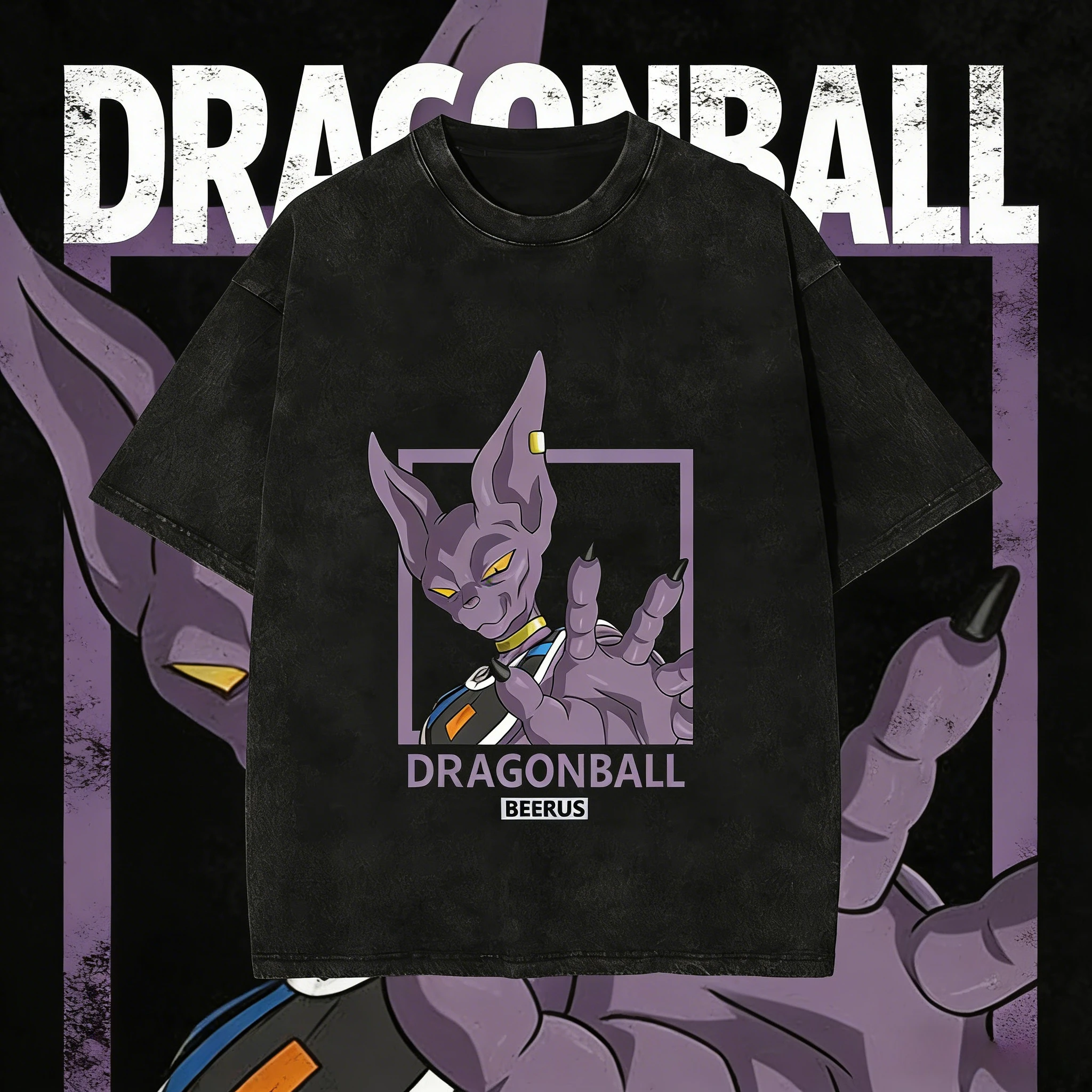 

Летняя футболка 2026 с принтом Dragon Ball Super Beerus, 100% хлопок, винтажная, в стиле Харадзюку, оверсайз, унисекс, для детей, повседневная, спортивная, Y2K