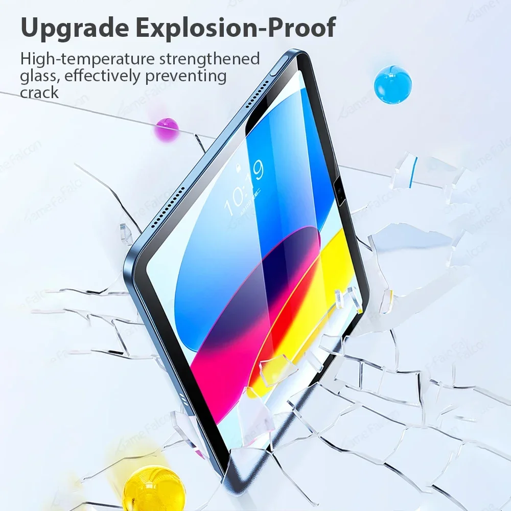 Protecteur d'écran pour Ipad 10 9 9e 10e génération Pro 13 12.9 6e, Film en verre trempé pour Ipad Air 11 5 4 3 2 Mini 6 10.2 2024