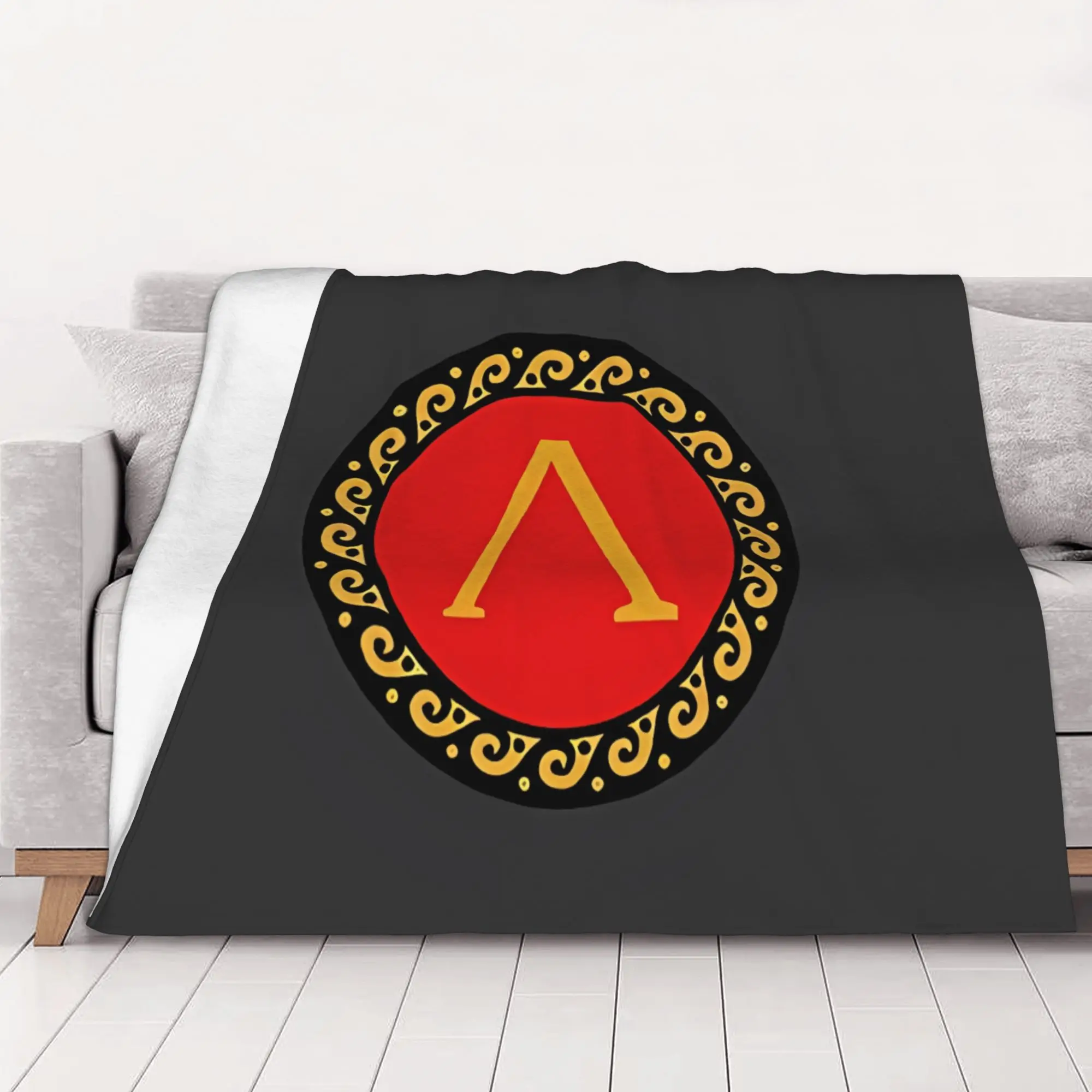 1PC home Cute Room Decor Spartan Lambda Blanket Throw Blanket Spartan Novelty Warm Blanket All Season