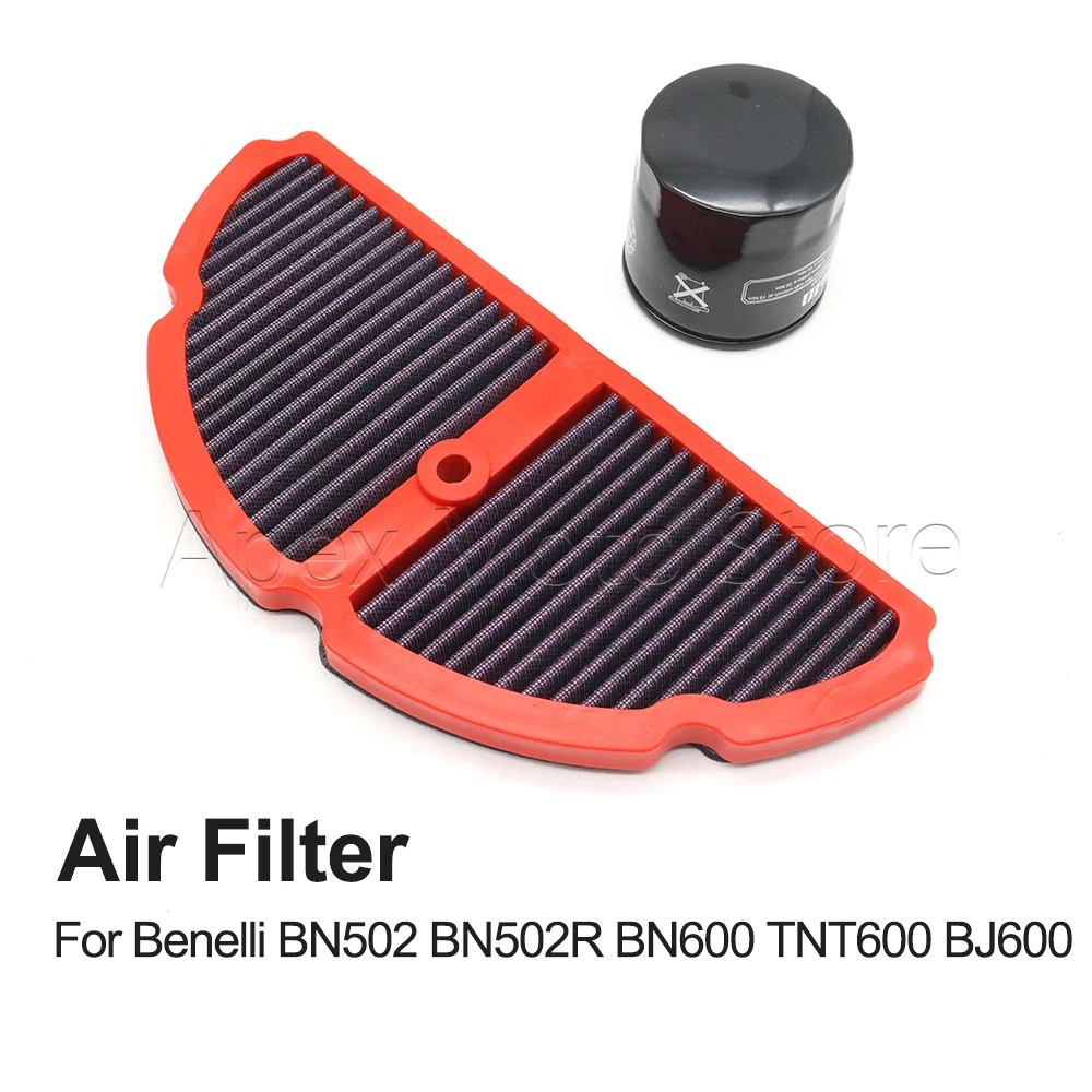 

Motorcycle Air Filter Oil Filter Intake Cleaner For Benelli BN502 BN600 BN502R TNT600 BJ600 2014 2015 2016 2017 2018 2019