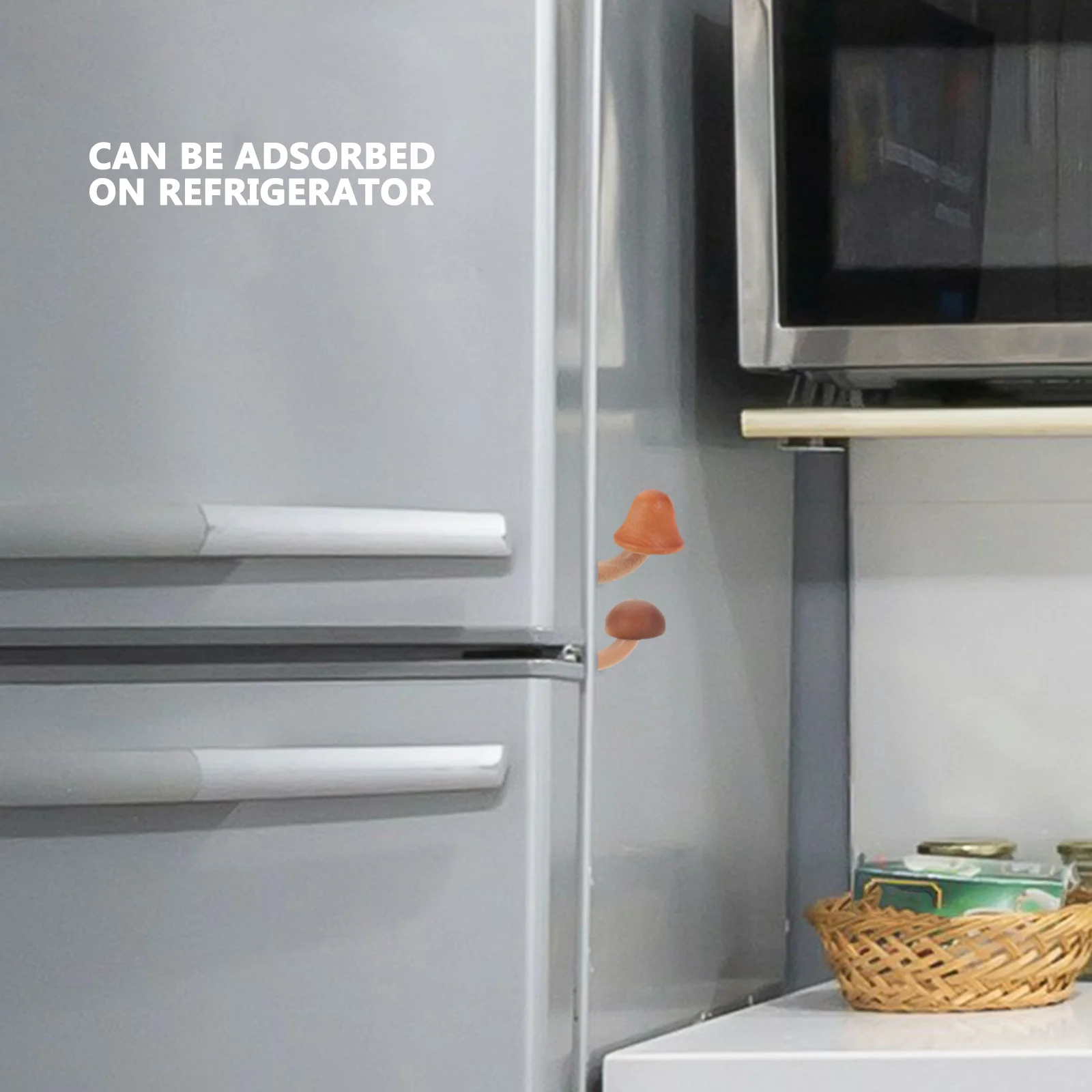 

2Pcs Mushroom Refrigerator Magnets Colorful Resistant Fridge Decor Magnetic Kitchen Accessories Funny Fridge Magnet Unique Decor