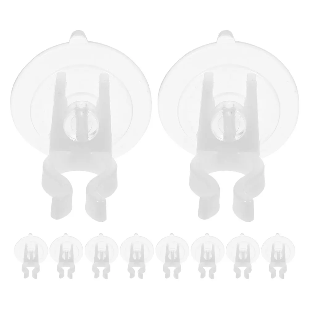 

10pcs Led Candle Light Accessory Wall Hook With Transparent Suction Cup Powerful Suction Cups Long Rod For Secure Mounting Decor
