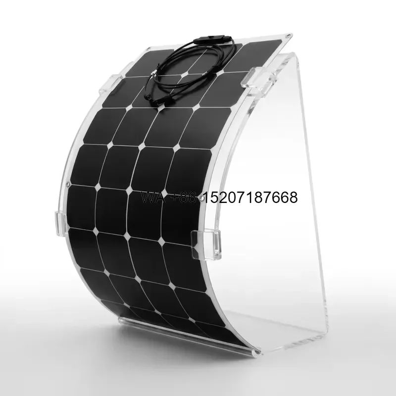 Wmwmnu Custom 100W Bendable Flexible Solar Panel 2.1mm Ultra Thin PV Module for Curved Equipment Shell Wearable Electronic
