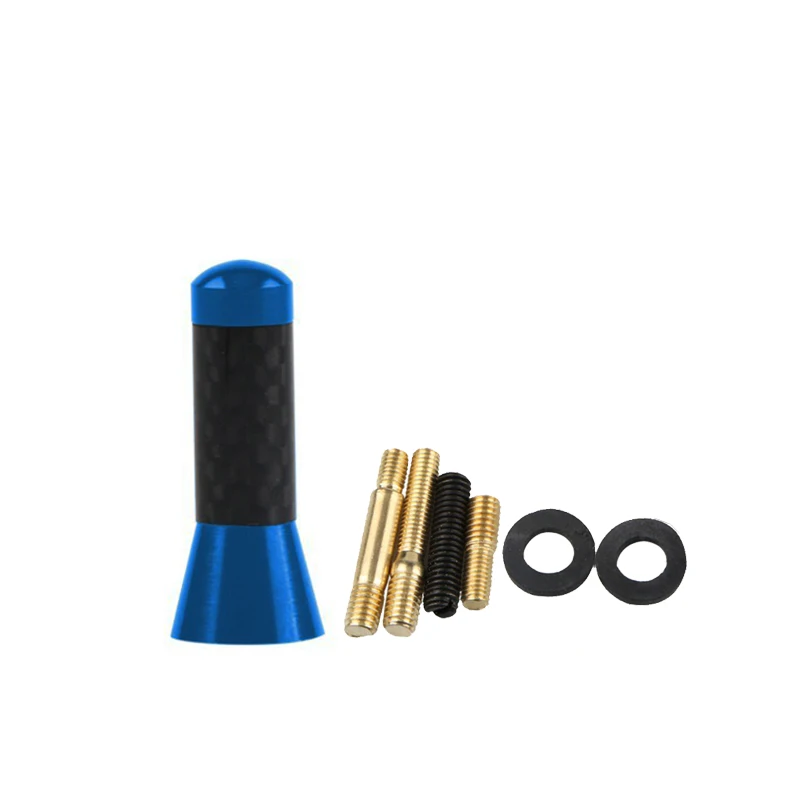 

Car modification antenna - retractable vehicle decoration ultra-short model radio aluminum carbon fiber antenna decoration - uni