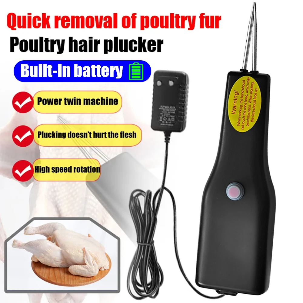 

Electric Poultry Feather Plucker Handheld Portable Automatic Poultry Short Hair Plucking Poultry Chicken Duck Goose Plucker Tool