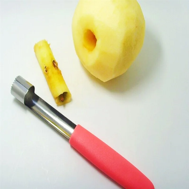 1PC Apple Corer Pear Bell Twist Fruit Core Seed Remover Pepper Kitchen Tool Gadget Easy Remove Pit random color