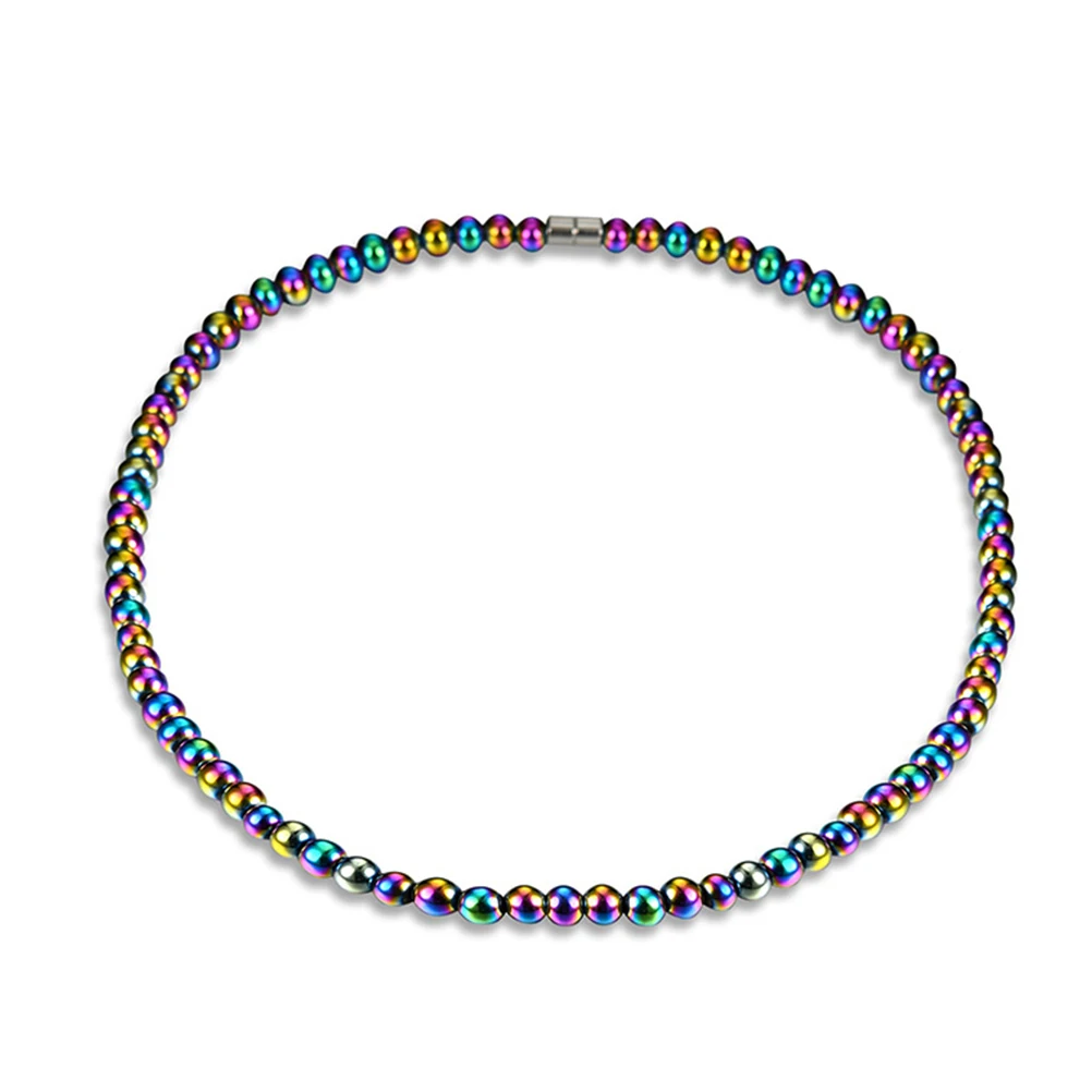 

1Pcs Beaded Magnet Necklace Unisex Healing Therapy Jewelry for Blood Circulation Men Women Daily Wear Necklace
