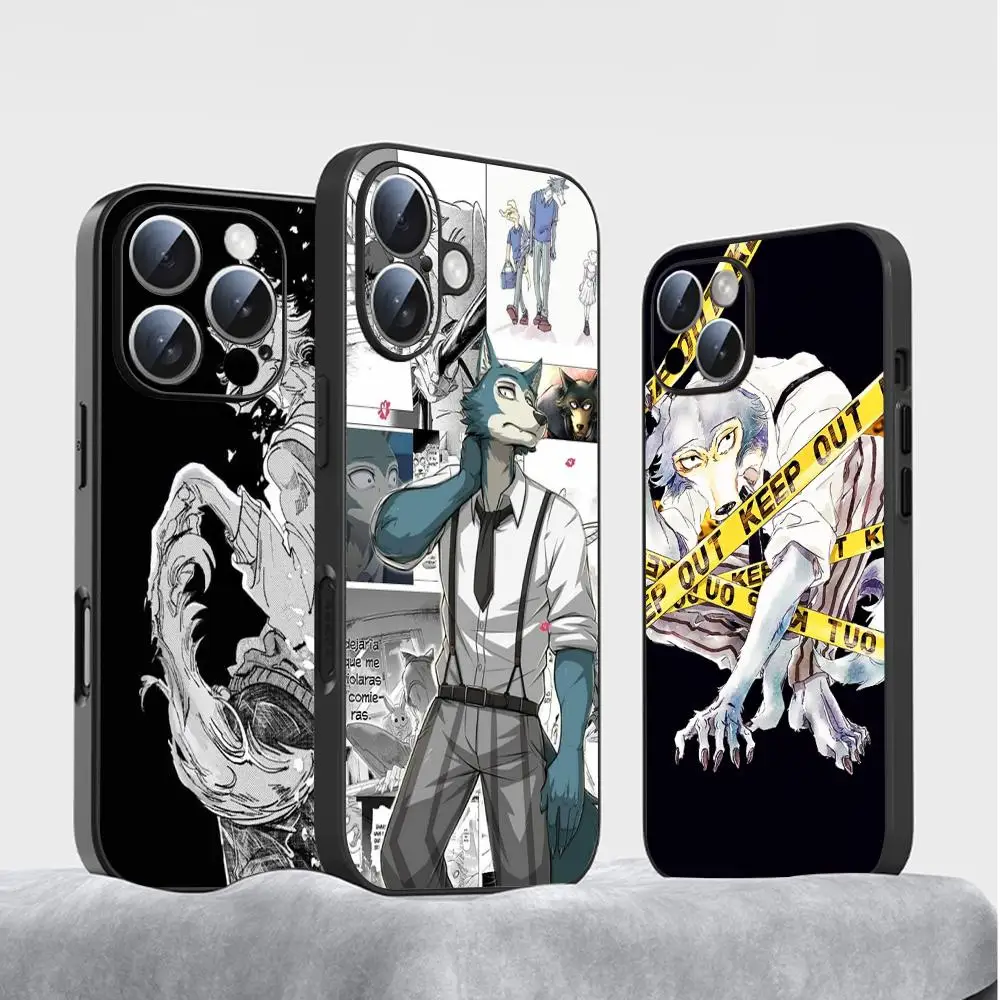 Beastars cool design ins Phone Case For iPhone 16 15 14 13 12 11 X XR XS 8 Plus Mini Pro Max Soft black Shockproof Cover