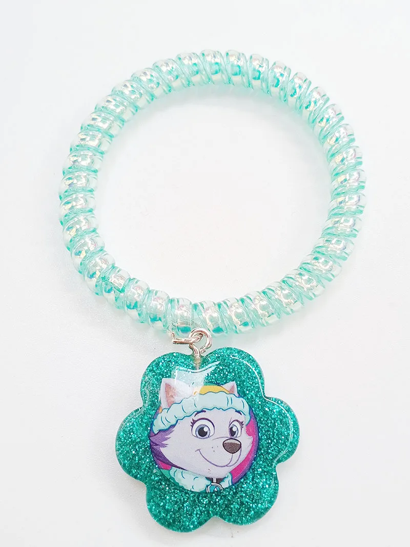 Paw Patrol Kids bracciale Anime Everest Skye Chase accessori per ciondoli Puppy Phone wire hair loop bracciale Festival Gift