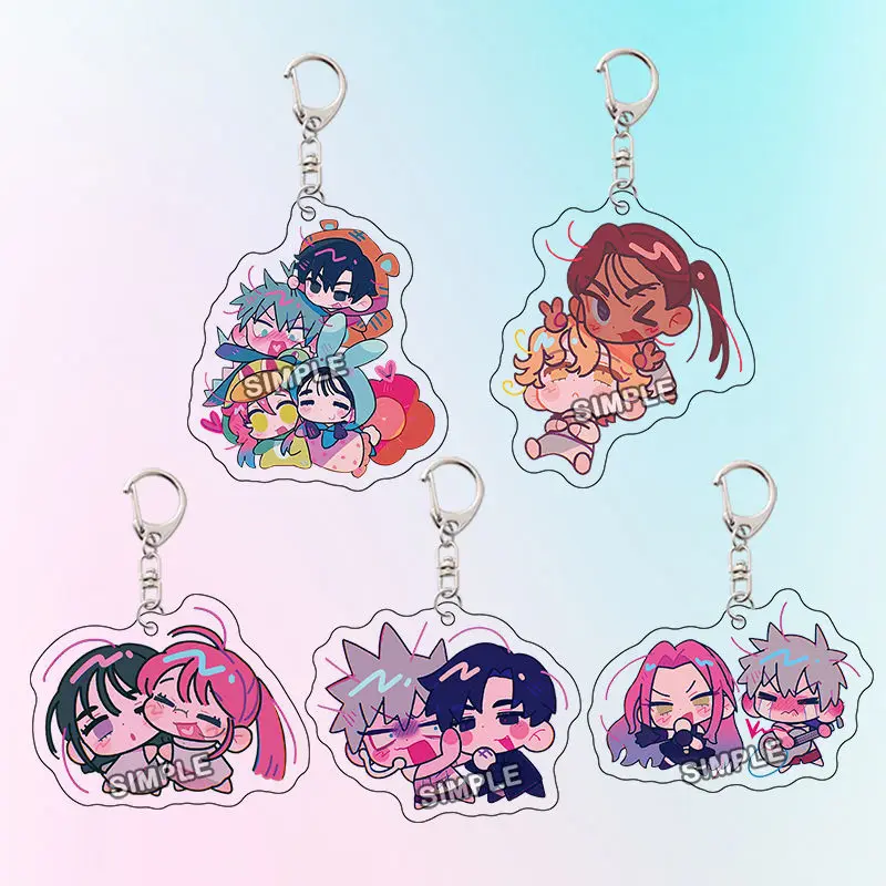 

Game Anime Alien Stage Chibis Keychain Cute Luka Ivan Till Mizi Hyuna Sua Acrylic Key Ring Accessories Backpack Prop Jewelry