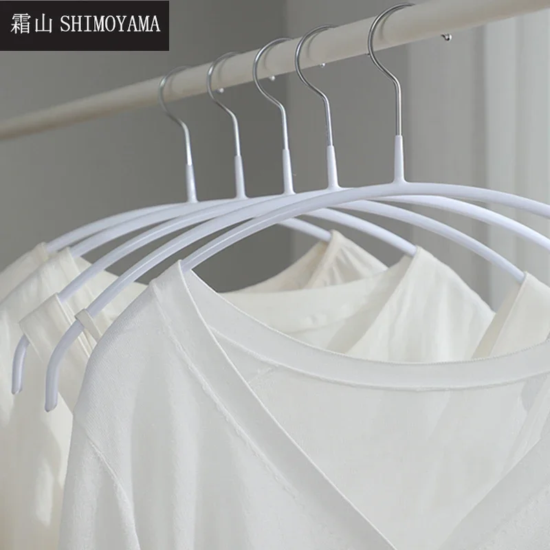 

SHIMOYAMA 5pcs Clothes Hangers Non-TraceHousehold Steel Display Hangers Windproof Non-Slip Clothing Organizer Ropa