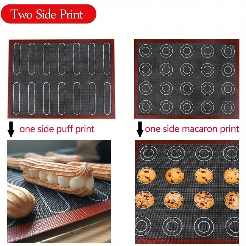 Silicone Hollowing out Baking Mat Sheet Nonstick Oven Mesh Pad Breathable Glass Fiber Heat-Resistant Cooking Bakeware Baking Mat