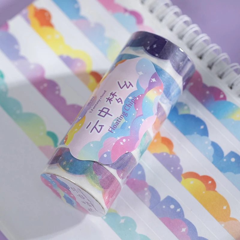 6 Roll Cute Star Cloud Forest Garden Landscaping Masking Washi Tape Decoration Diary Album Scrapbooking Adhesive Tape Stationery