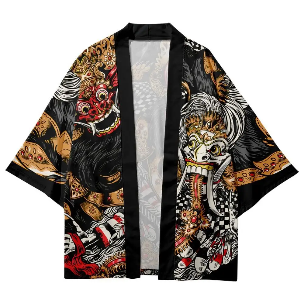 

Fashion Casual Chinese Style Print Robe Cardigan Women Men Harajuku Japanese Cosplay Yukata Beach Traditional Haori Kimono