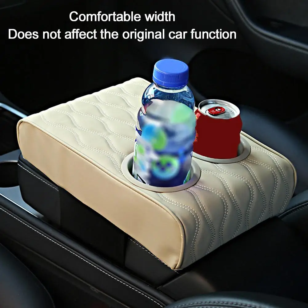 

1pcs Auto Armrests Storage Box Cover Pad Center Armrest Box Cushion Arm Booster Rest Cushion Car Box Protection Console Arm X8W7