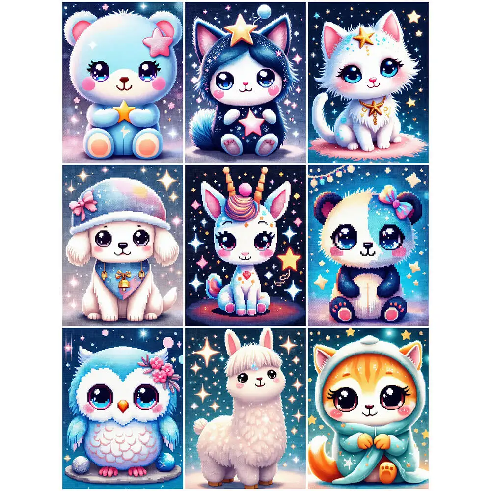 

5D Diamond Painting Animal Mosaic Rhinestone Pictures Cartoon Craft Kit Decoration For Home