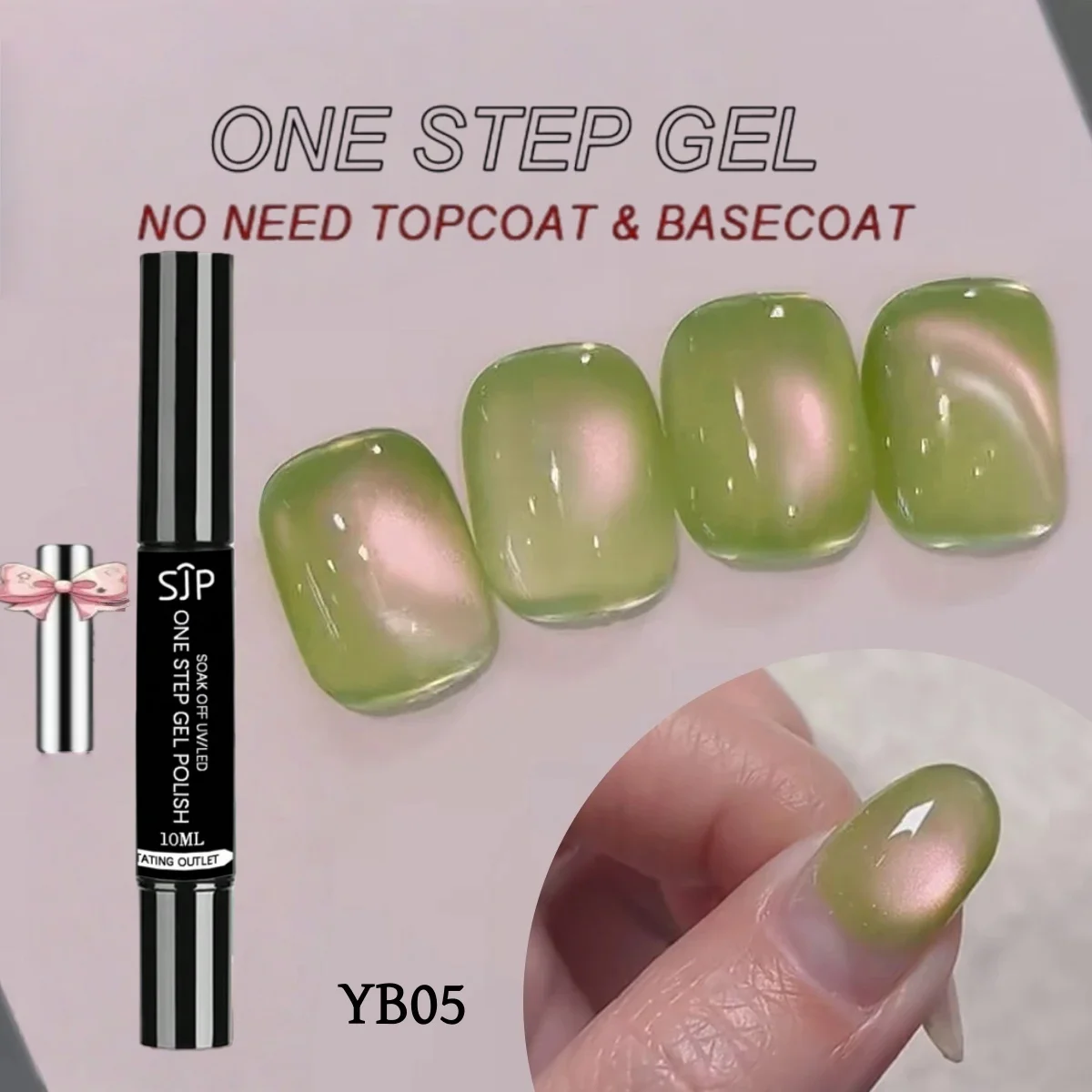 10 ml One Step Cat Eye Gel Nagellackstift, Drei-in-Eins-Gel, hohe Sättigung, langlebig, Salon und Heimgebrauch, modischer Stift – Detail 5