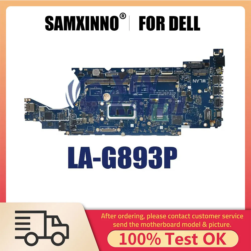 

Notebook Motherboard For DELL Latitude 5400 LA-G893P CN-0CNJCN 0CNJCN DDR4 DK4XP Laptop Mainboard with CPU i7-8665U Gen