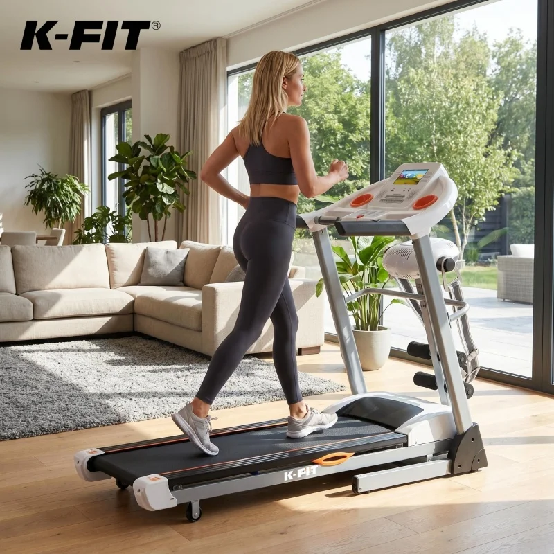 FOR K-FIT Manual Treadmill GS-642D-B-1 Indoor Life Power Fitness Multi Function Heavy Duty with Massager and Sit-Up