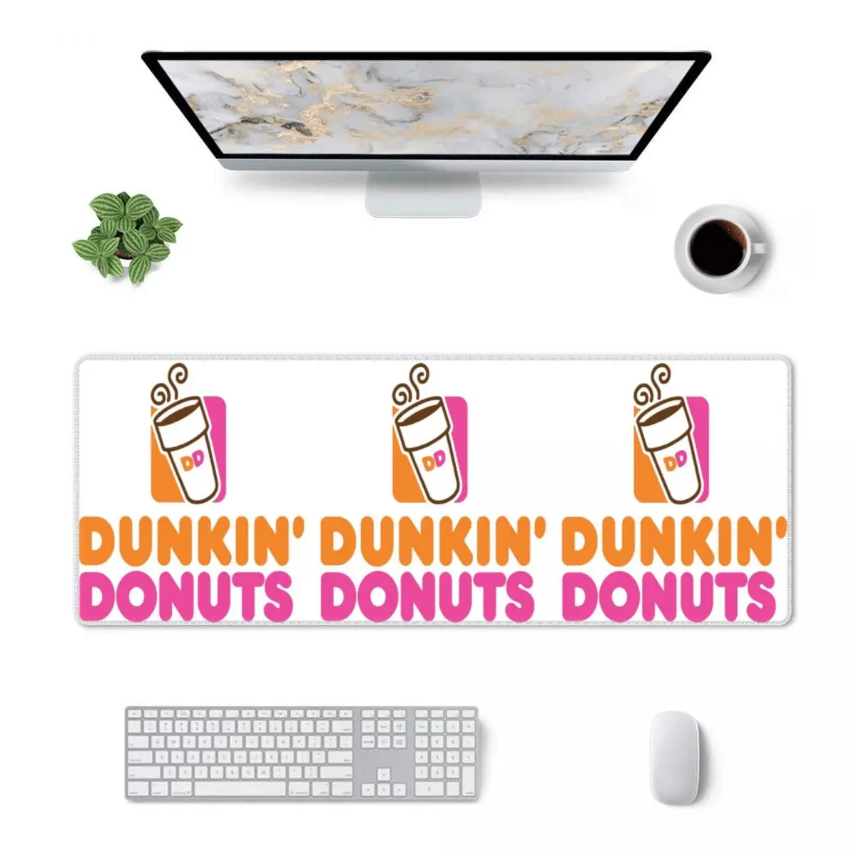 Large Mouse Pad Dunkin Donuts Gamer PC Laptop Mats Keyboard Carpet Computer Gaming Office Accessories Desk Mat