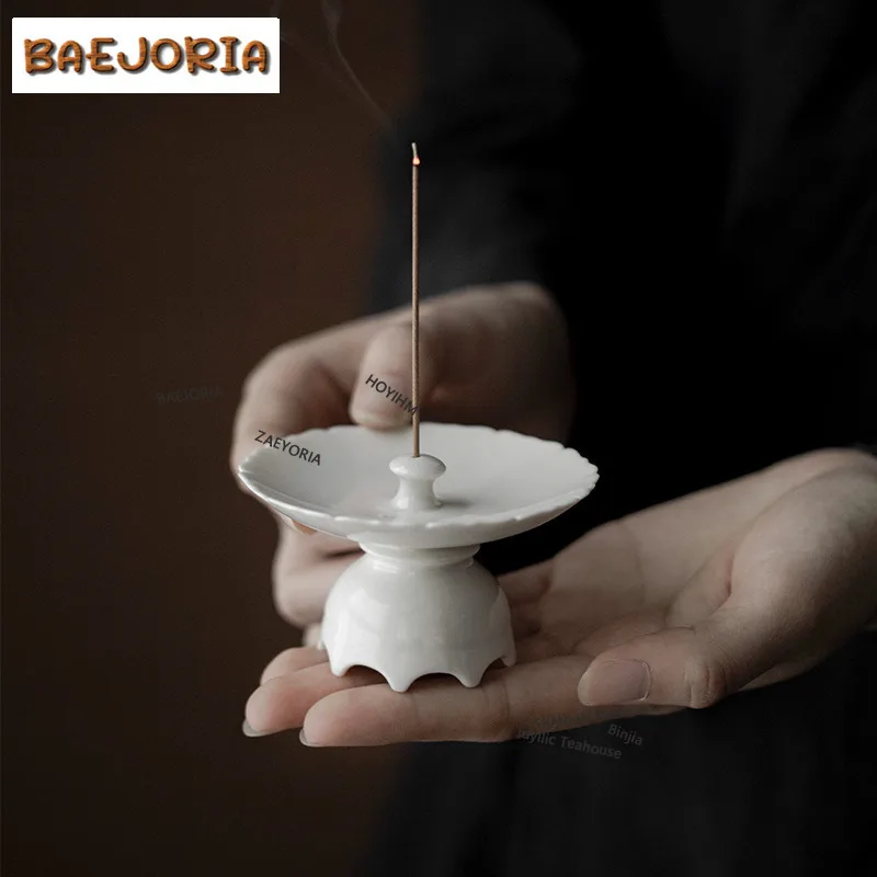 BAEJORIA Grass Ash Ruyi Incense Holder Antique Incense Smoke Waterfall Household Scented Aromatic Candles Teaware Supplies Gift