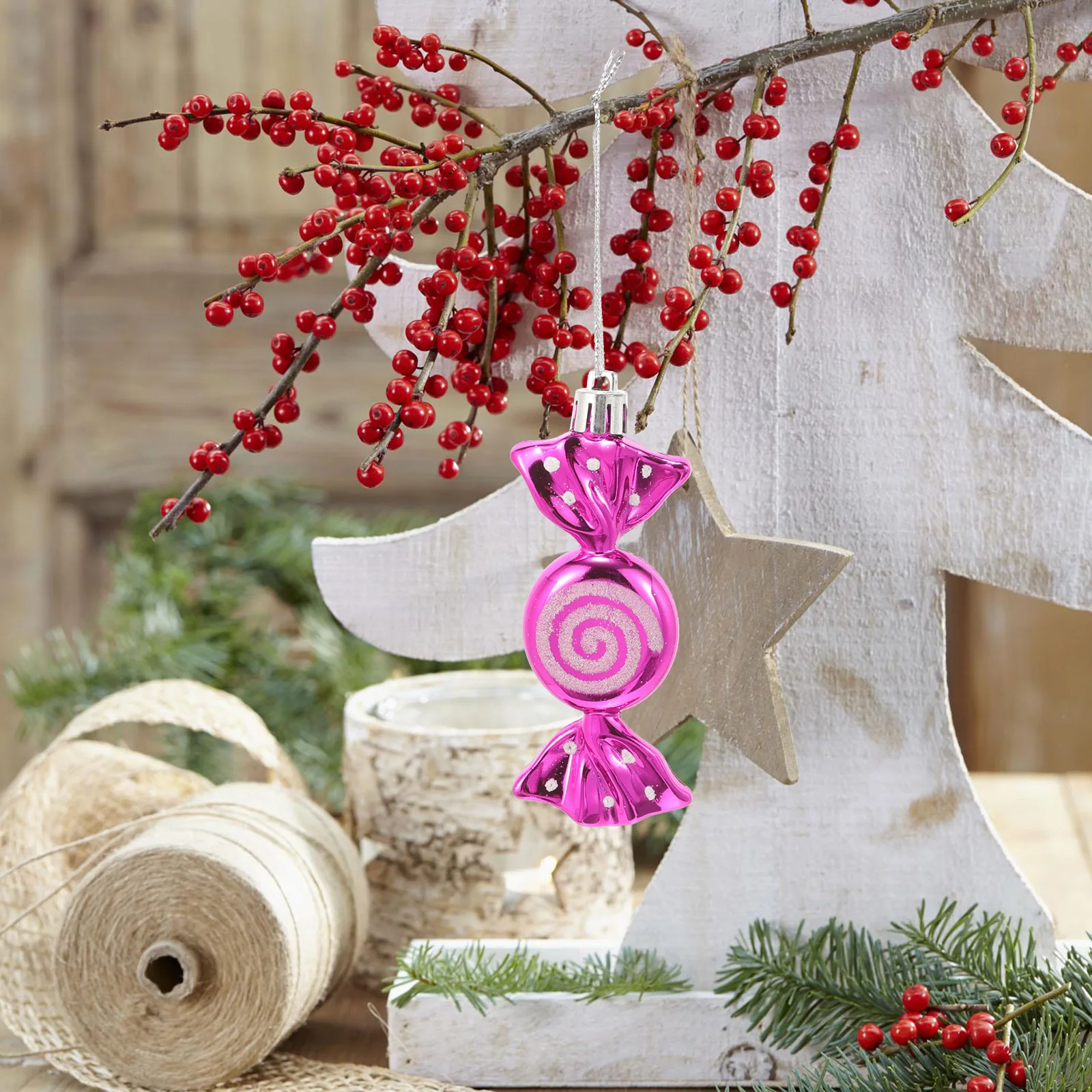 

Candy Hanging Christmas Decorations Plastic Ornaments Pendant Festival Home Party Gift Lightweight Sweets Cane