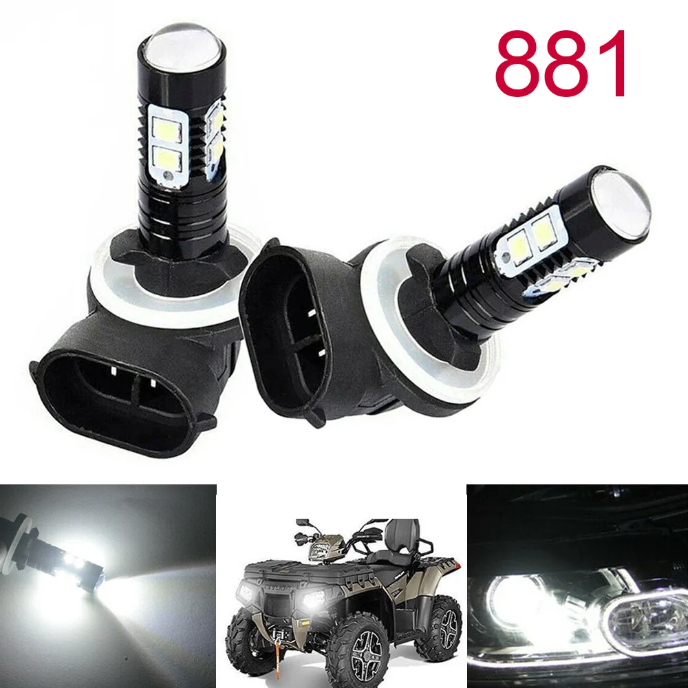 881 Headlight LED Bulbs 150W 3600LM 6000K WHITE HIGH POWER Fog light turn signal lamp LED for ATV POLARIS SPORTSMAN Accessories