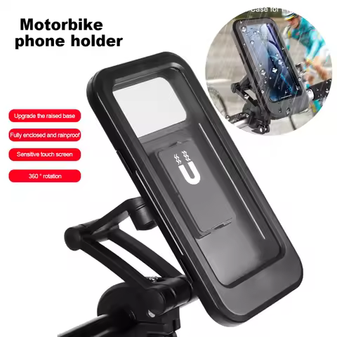 Waterproof Bicycle Mobile Cellphone Holder 360 Degree Swivel Adjustable Motorcycle Support Universal For iPhone Phone Holder