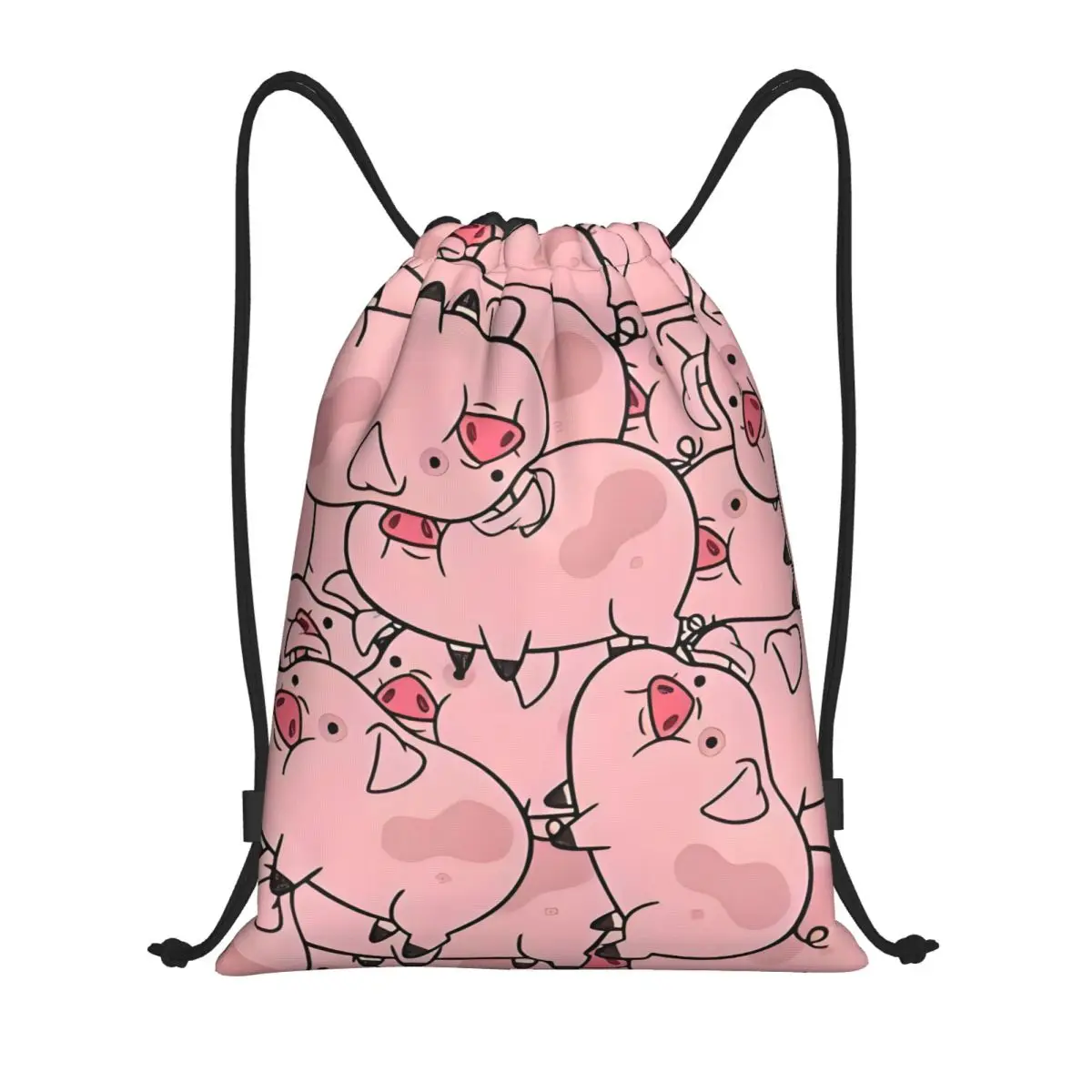 Fondos De Gravity Falls Y Miraculous Mochila con cordón, bolsa deportiva para gimnasio, comedia de dibujos animados, serie de televisión, mochila de compras de Anime